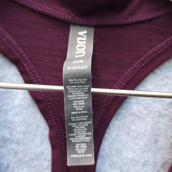 Vuori Lux Performance Racerback Tank Top Cerise Heather - Picture 5 of 7